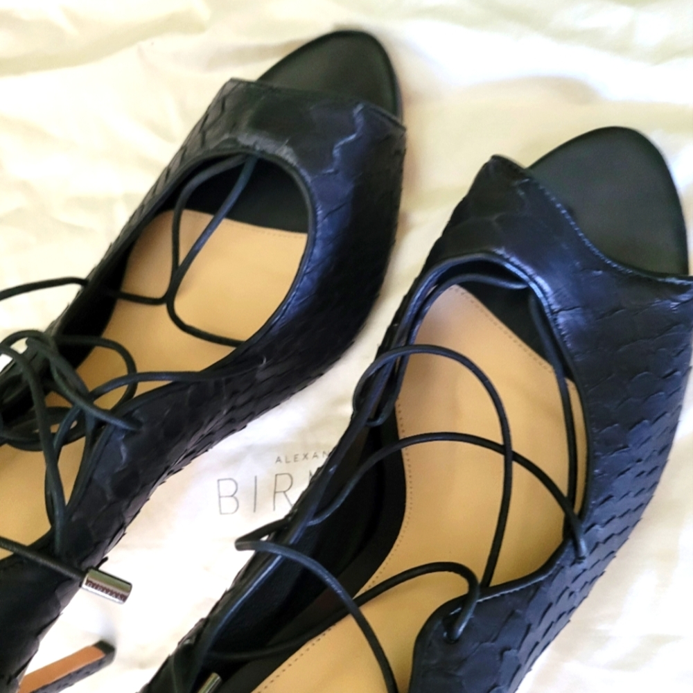 Alexandre Birman Lace Up Python Sandal - image 1